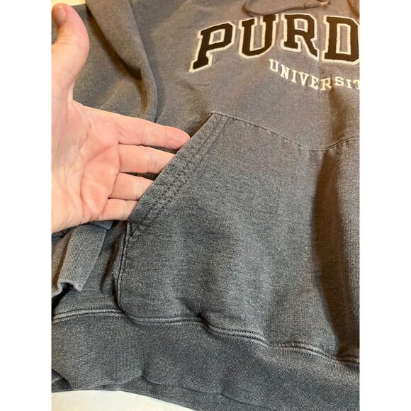 Vintage Champion Purdue University men’s Gray Hooded Sweatshirt L unisex hoodie - Picture 6 of 10